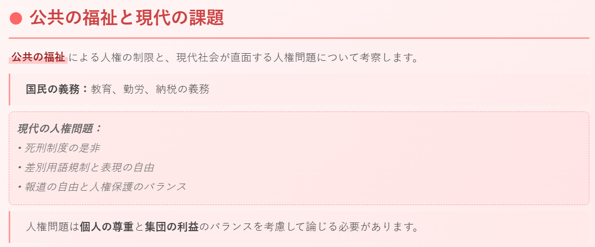 公共の福祉と国民の義務