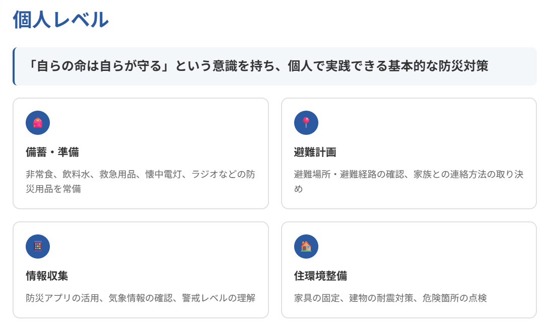 ■個人の備え