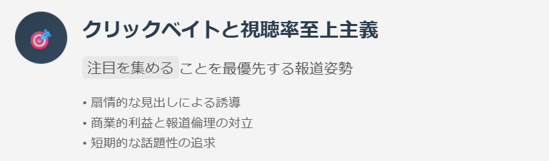 クリックベイトと視聴率至上主義