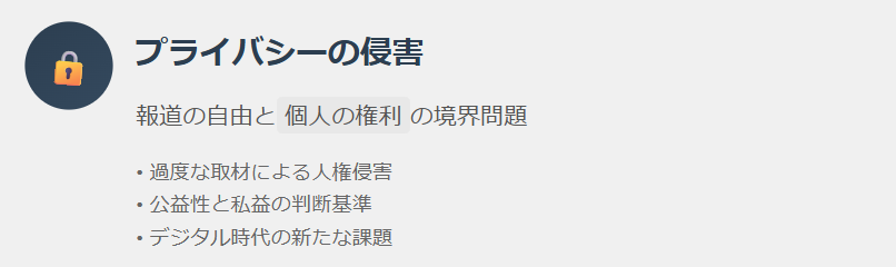 プライバシーの侵害