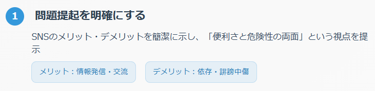 ① 問題提起を明確にする