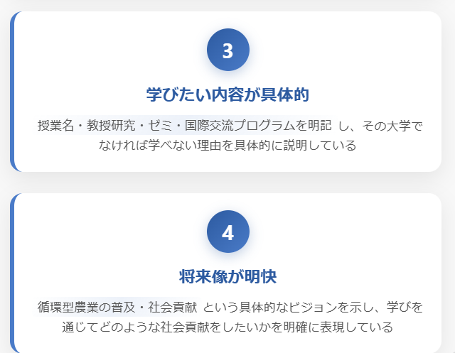 農学部志望理由書のポイント2
