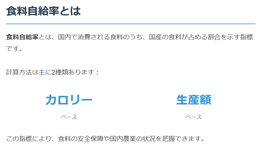 食料自給率とは