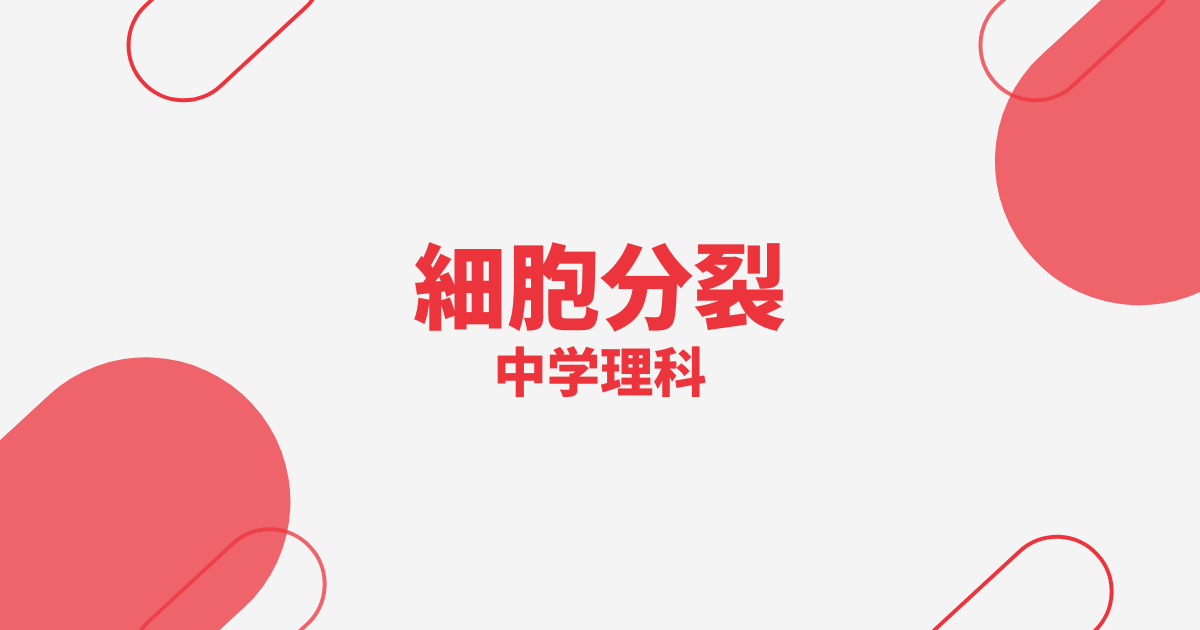 【中学理科】細胞分裂の定期テスト