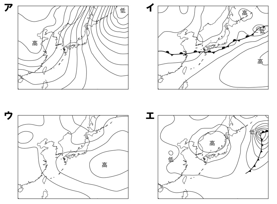 日本の天気問題図