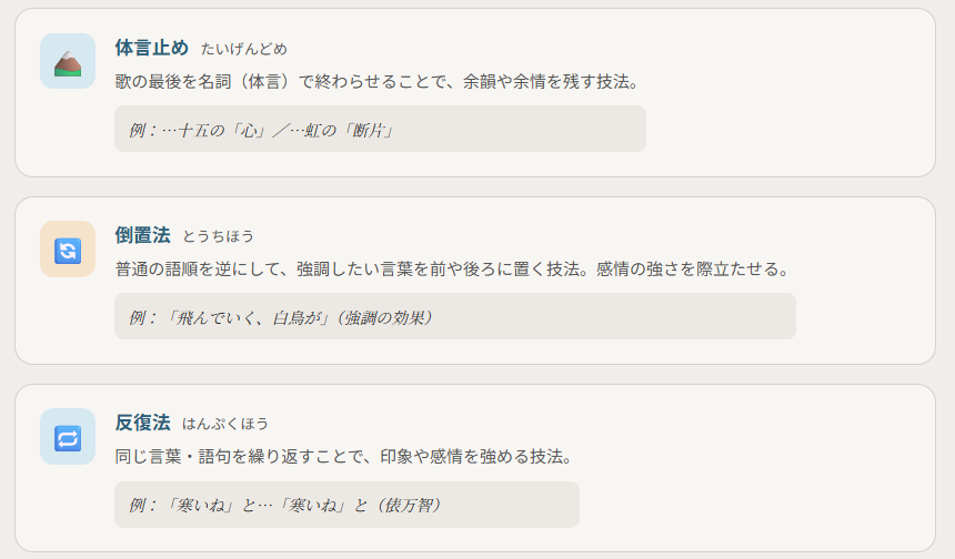 短歌を味わうのポイント⑥