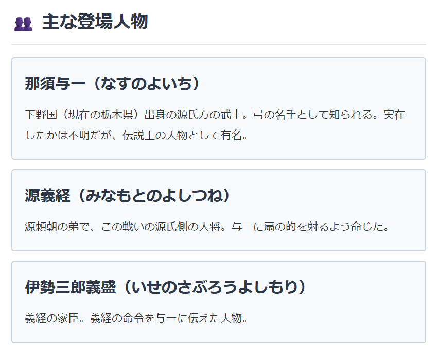 扇の的「平家物語」のポイント②