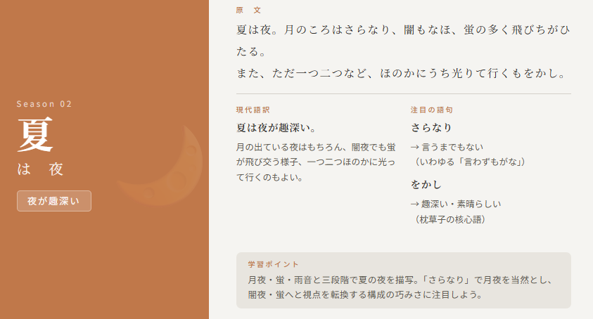 枕草子（第一段）のポイント③